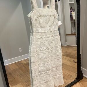 Nicole miller lace white dress